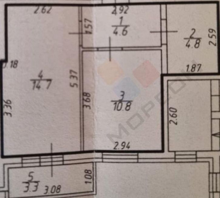 1-комн квартира Бжекокайская ул, 23/1Ак3