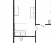 1-комн, 42кв м, этаж 5/7 Ангарская улица, 2/5