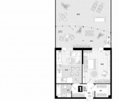 1-комн, 103кв м, этаж 2/16 улица Ивана Беличенко, 101