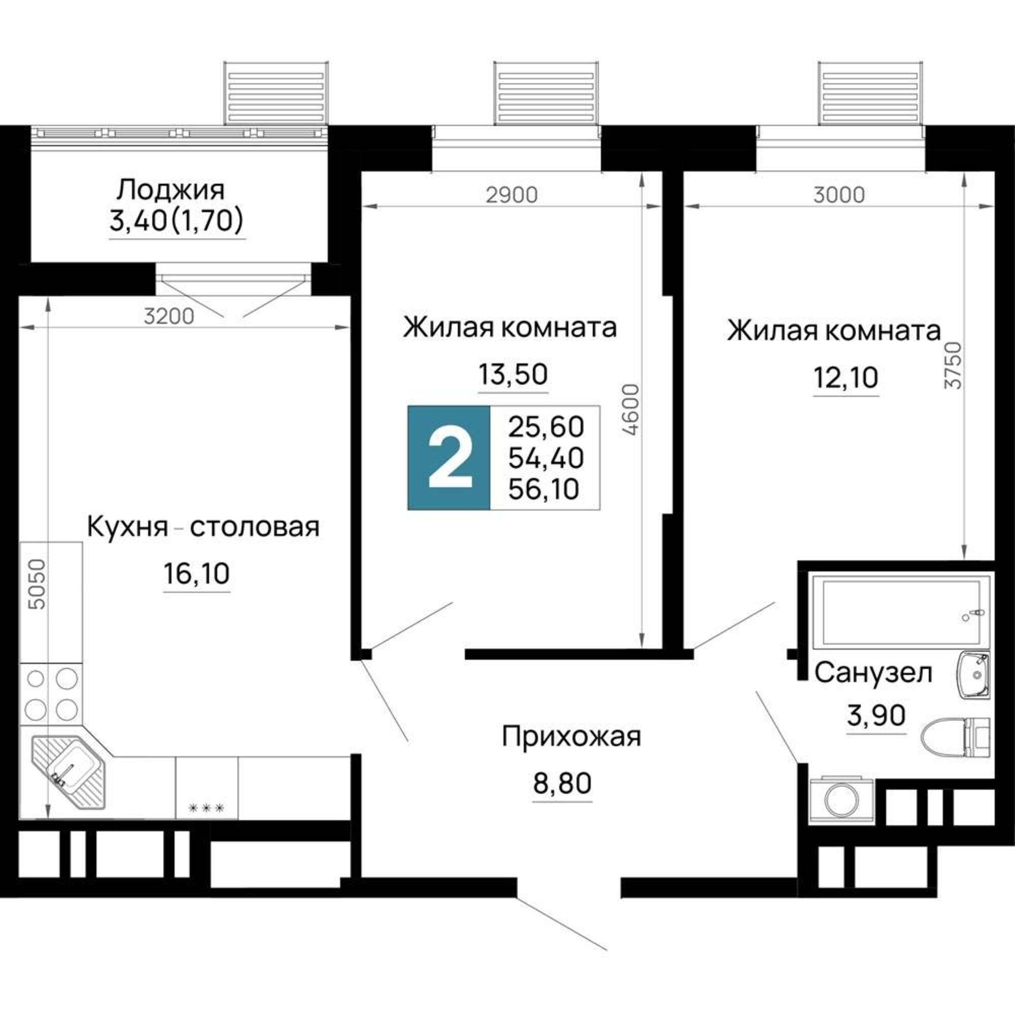 Купить квартиру за 7 293 000 рублей на Тургеневское шоссе улица, д.1