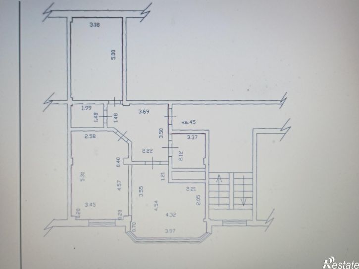 2-комн квартира космическая улица, 88