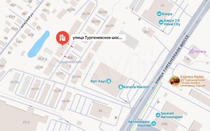 1-комн квартира Тургеневское ш, 25/7У