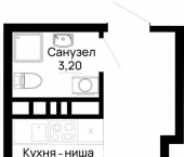 -комн, 20 кв м, этаж 13/16 Тургеневское шоссе ул., д.1